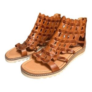 Pikolinos Women's Alcudia Gladiator Sandal Brandy Size 40